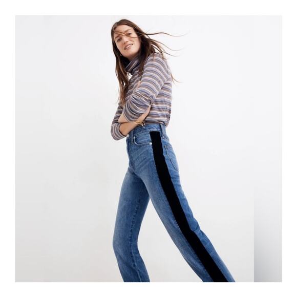 Madewell Blue Straight Leg Jeans - Picture 2 of 14